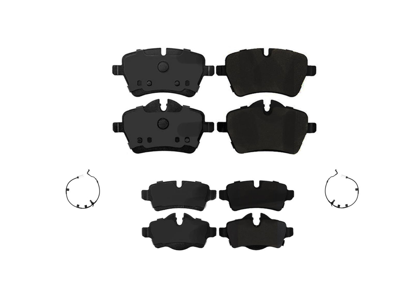 Front & Rear Coated Rotors & EPS Brake Pads For Mini Cooper Base 2007 2008 2015