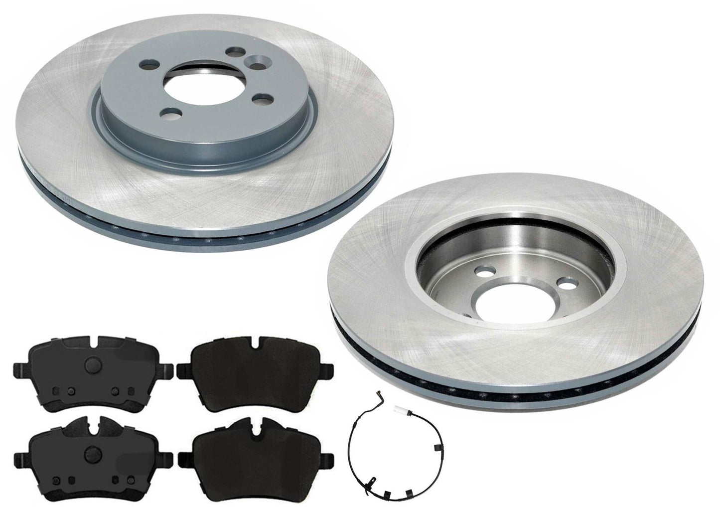 Front Coated Rotors & EPS Brake Pads For Mini Cooper Base 2007 2008 2009 2015