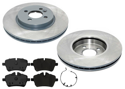 Front Coated Rotors & EPS Brake Pads For Mini Cooper Base 2007 2008 2009 2015