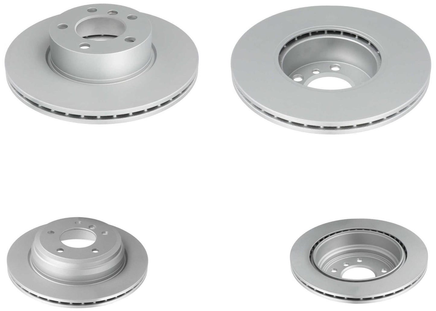 Front & Rear Coated Rotors & EPS Brake Pads For BMW X1 xDrive28i 2012 2014 2015
