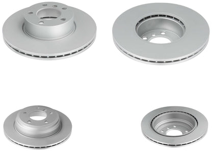 Front & Rear Coated Rotors & EPS Brake Pads For BMW X1 xDrive28i 2012 2014 2015