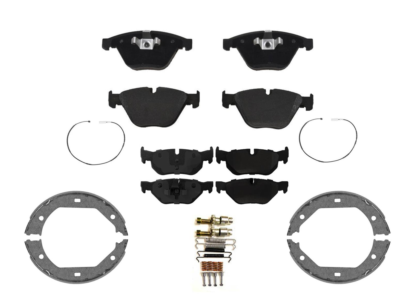 Front & Rear EPS R90 Certified Brake Pads & Shoes For BMW X1 xDrive28i 12-15