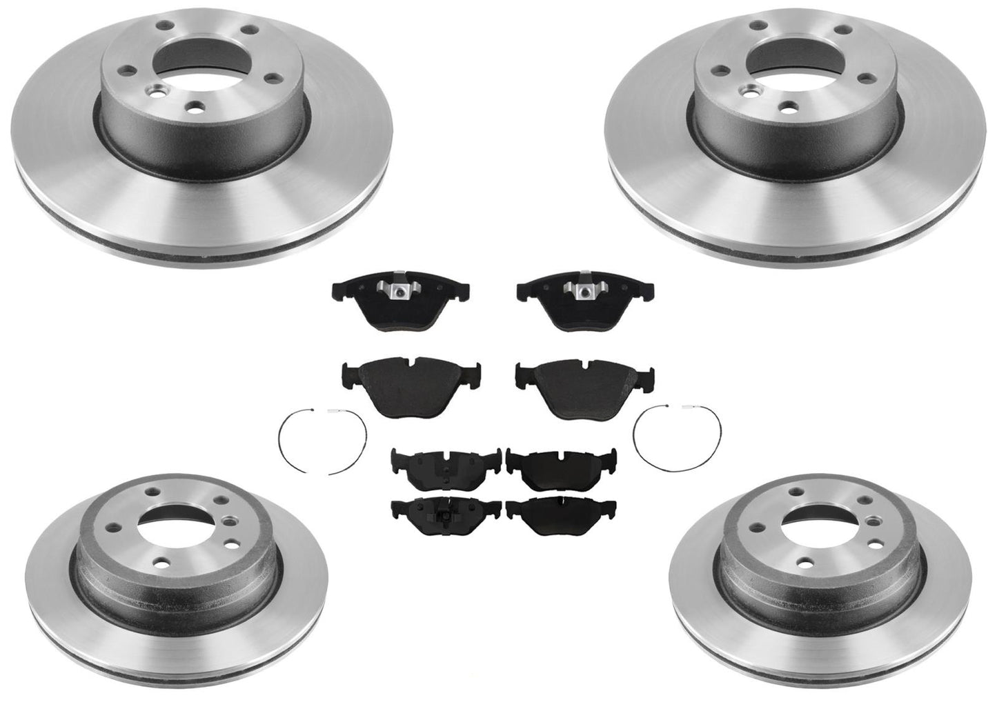 Front & Rear Carbon Rotors & EPS Brake Pads For BMW X1 xDrive28i 2012 2014 2015