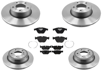 Front & Rear Carbon Rotors & EPS Brake Pads For BMW X1 xDrive28i 2012 2014 2015