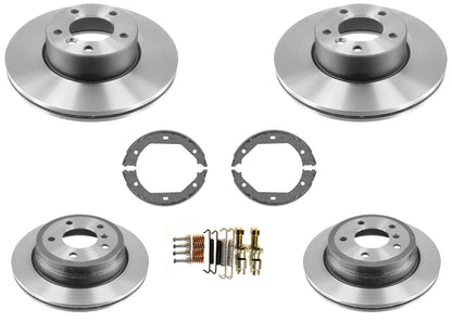 Front & Rear Carbon Rotors EPS Brake Pads & Shoes For BMW X1 xDrive28i 12-15