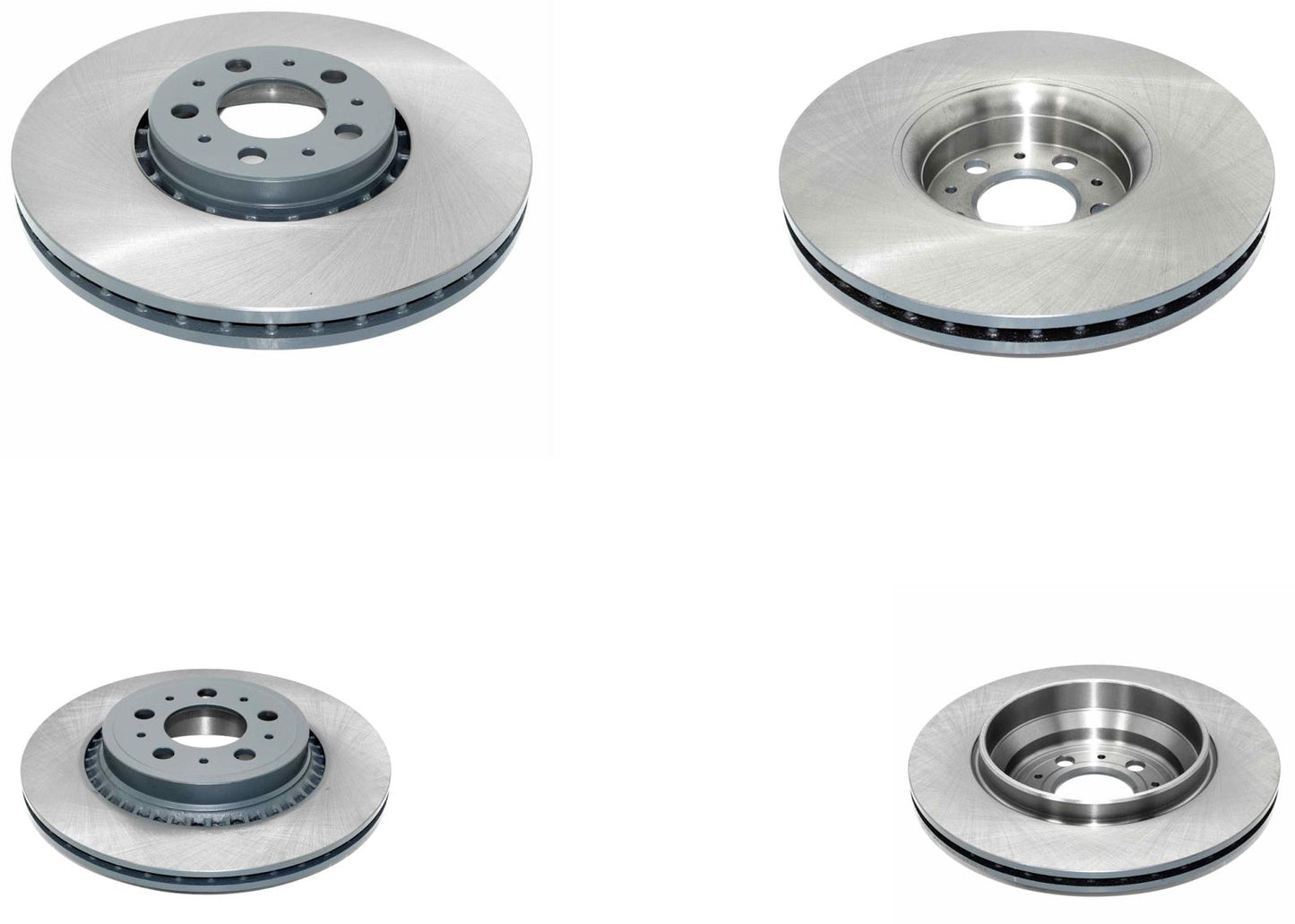 Front & Rear GEO Coated Rotors & EPS Brake Pads For Volvo XC90 2003-2014 328MM