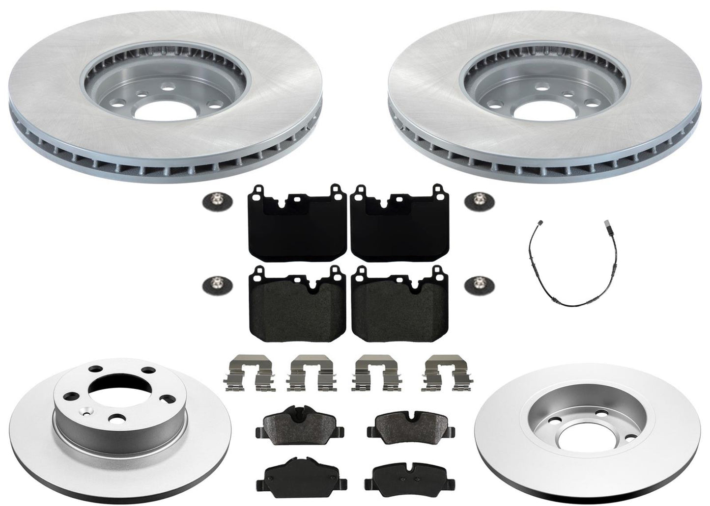 Front & Rear Rotors & EPS Brake Pads For Cooper John Cooper Works 2015-2019