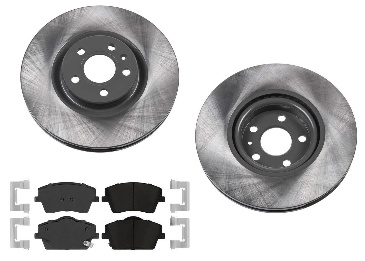 Front GEO Coated Rotors & EPS Brake Pads For Volvo XC40 2019 2022 2024 322MM