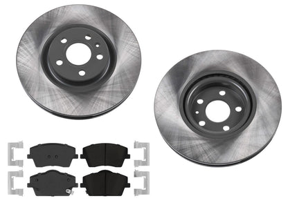Front GEO Coated Rotors & EPS Brake Pads For Volvo XC40 2019 2022 2024 322MM