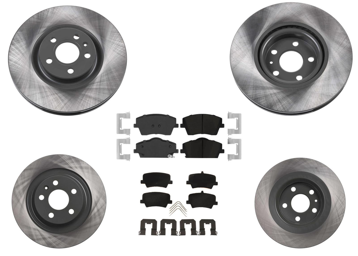 Front & Rear Coated Rotors & EPS Brake Pads For XC40 2019 2023 2024 322MM 302MM