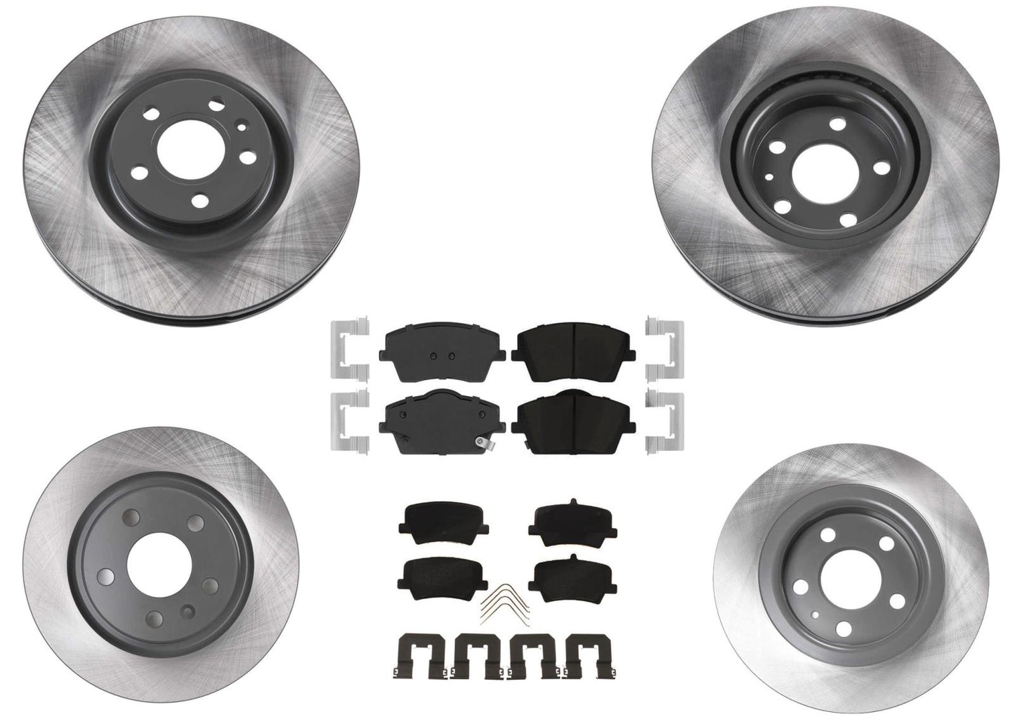 Front & Rear Coated Rotors & EPS Brake Pads For XC40 2019 2023 2024 322MM 280MM