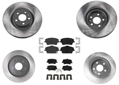 Front & Rear Coated Rotors & EPS Brake Pads For XC40 2019 2023 2024 322MM 280MM