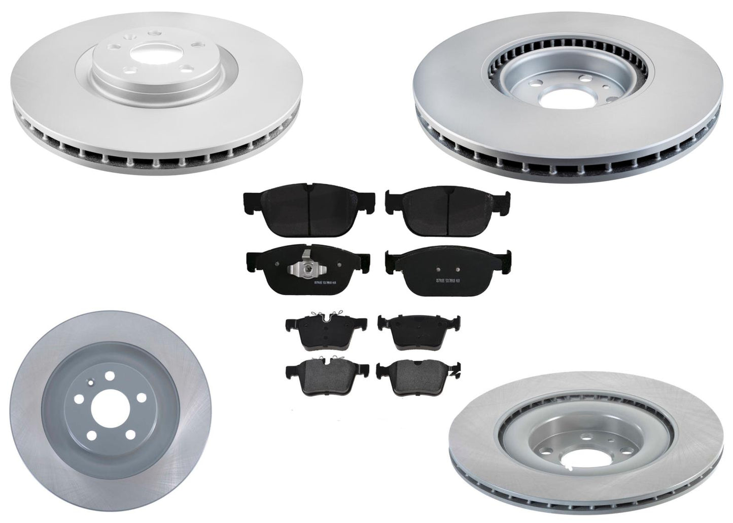 345MM Front & 340MM Rear Coated Rotors & EPS Brake Pads For XC40 Recharge 21-24