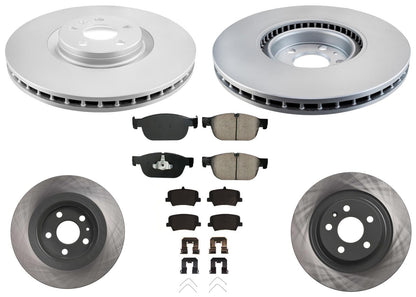 345MM Front & 302MM Rear Coated Rotors & EPS Brake Pads For XC40 2019 2023 2024