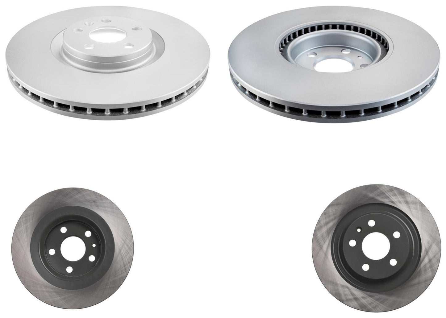 345MM Front & 302MM Rear Coated Rotors & EPS Brake Pads For XC40 2019 2023 2024