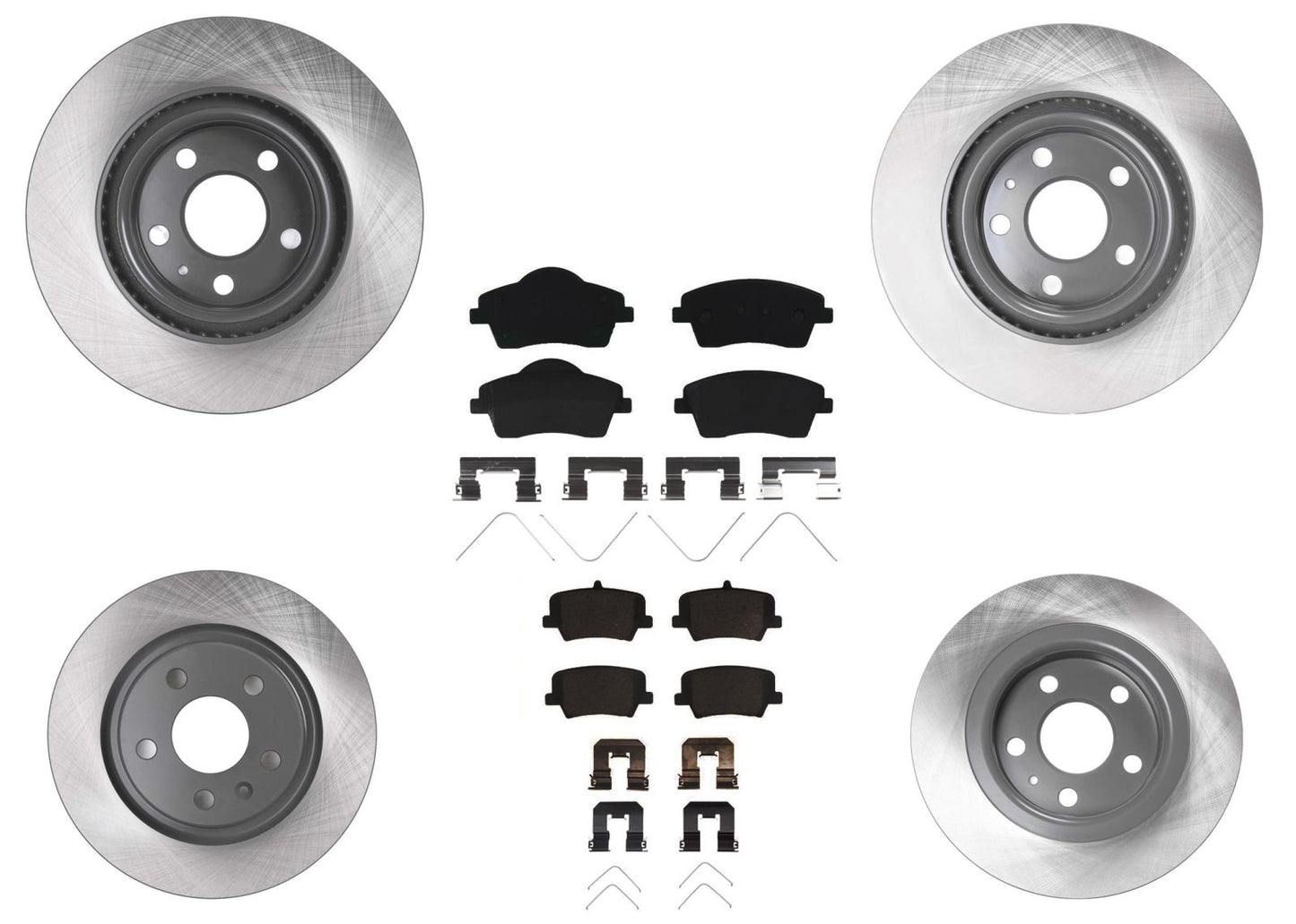 296MM Front & 280MM Rear Coated Rotors & EPS Brake Pads For XC40 2019 2022 2024