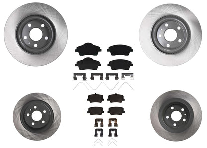 296MM Front & 302MM Rear Coated Rotors & EPS Brake Pads For XC40 2019 2022 2024