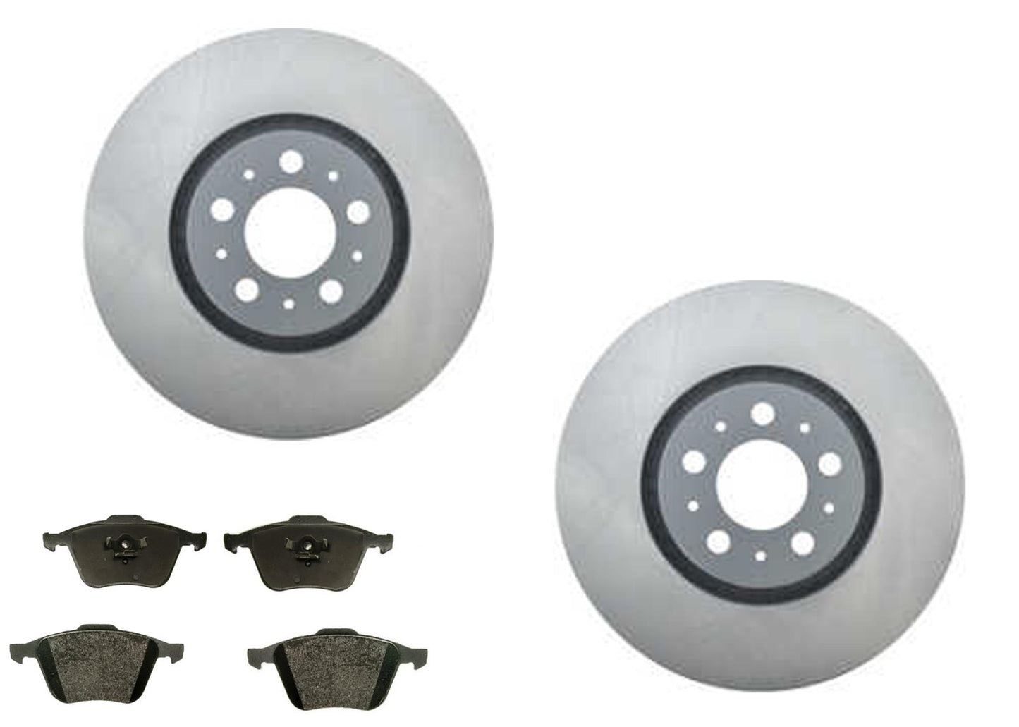 Front 316MM GEO Coated Brake Rotors & EPS Brake Pads For Volvo XC90 2003-2014