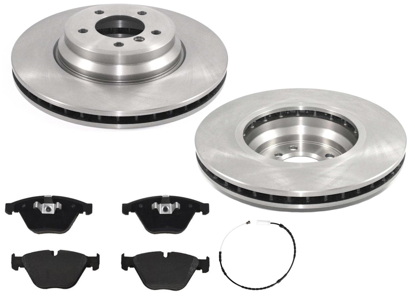 Front Carbon Coated Rotors & EPS Brake Pads For BMW X1 xDrive35i 2013 2014 2015