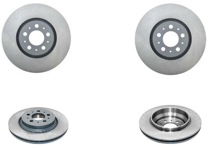 316MM Front & Rear Coated Brake Rotors & EPS Brake Pads For Volvo XC90 03-14