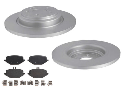 Rear Coated Disc Brake Rotor & EPS Pad For Base Model Mercedes Benz GLE350 20-23