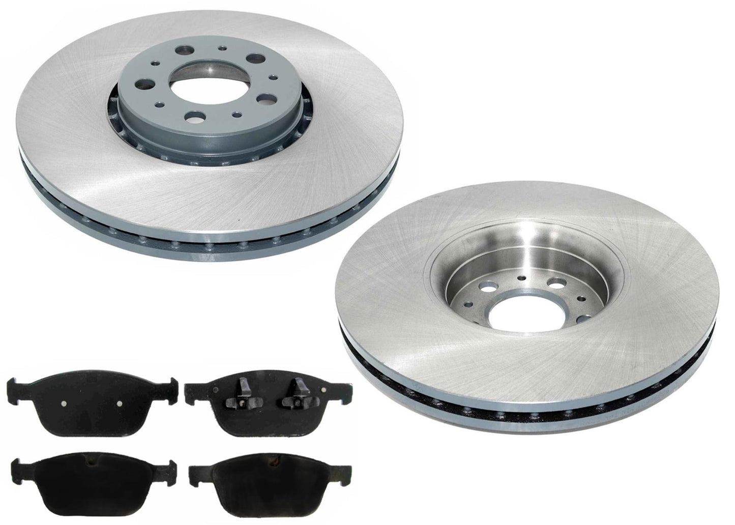 328MM Front Carbon Coated Rotors & EPS Brake Pads For Volvo XC90 2003 2010 2014