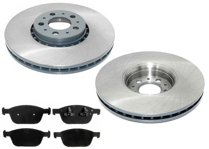 328MM Front Carbon Coated Rotors & EPS Brake Pads For Volvo XC90 2003 2010 2014