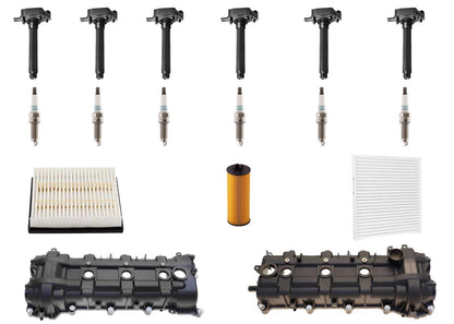 Valve Covers Ignition Coils Spark Plug Kit For Dodge Avenger 3.6L 2011 2012 2013
