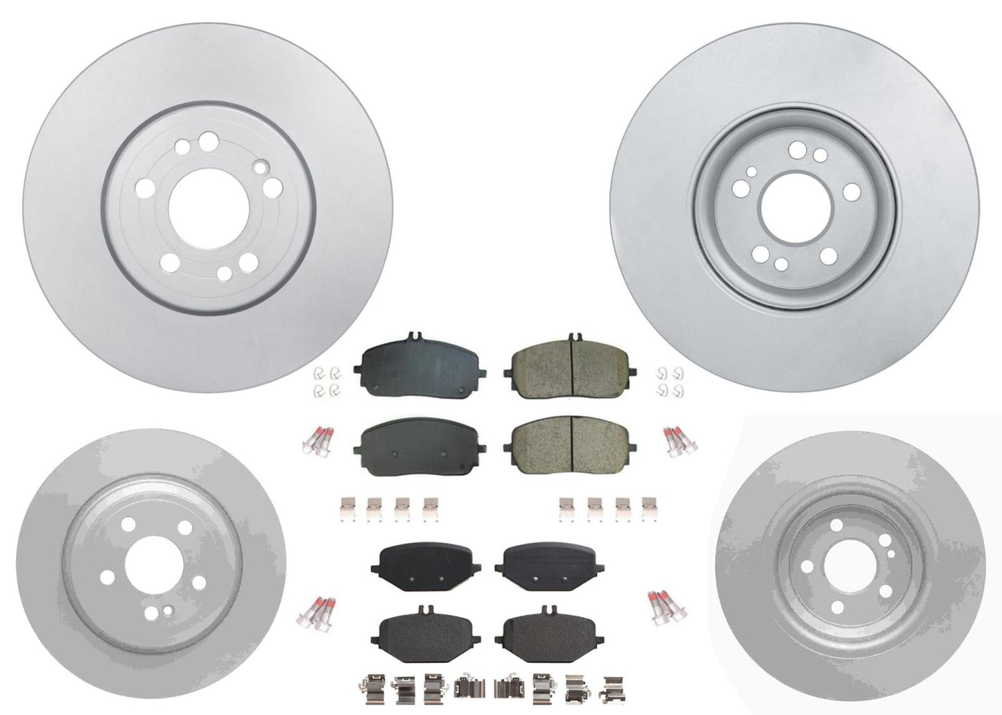 Coated Disc Brake Rotors & EPS Pads For Base Model Mercedes Benz GLE350 20-23