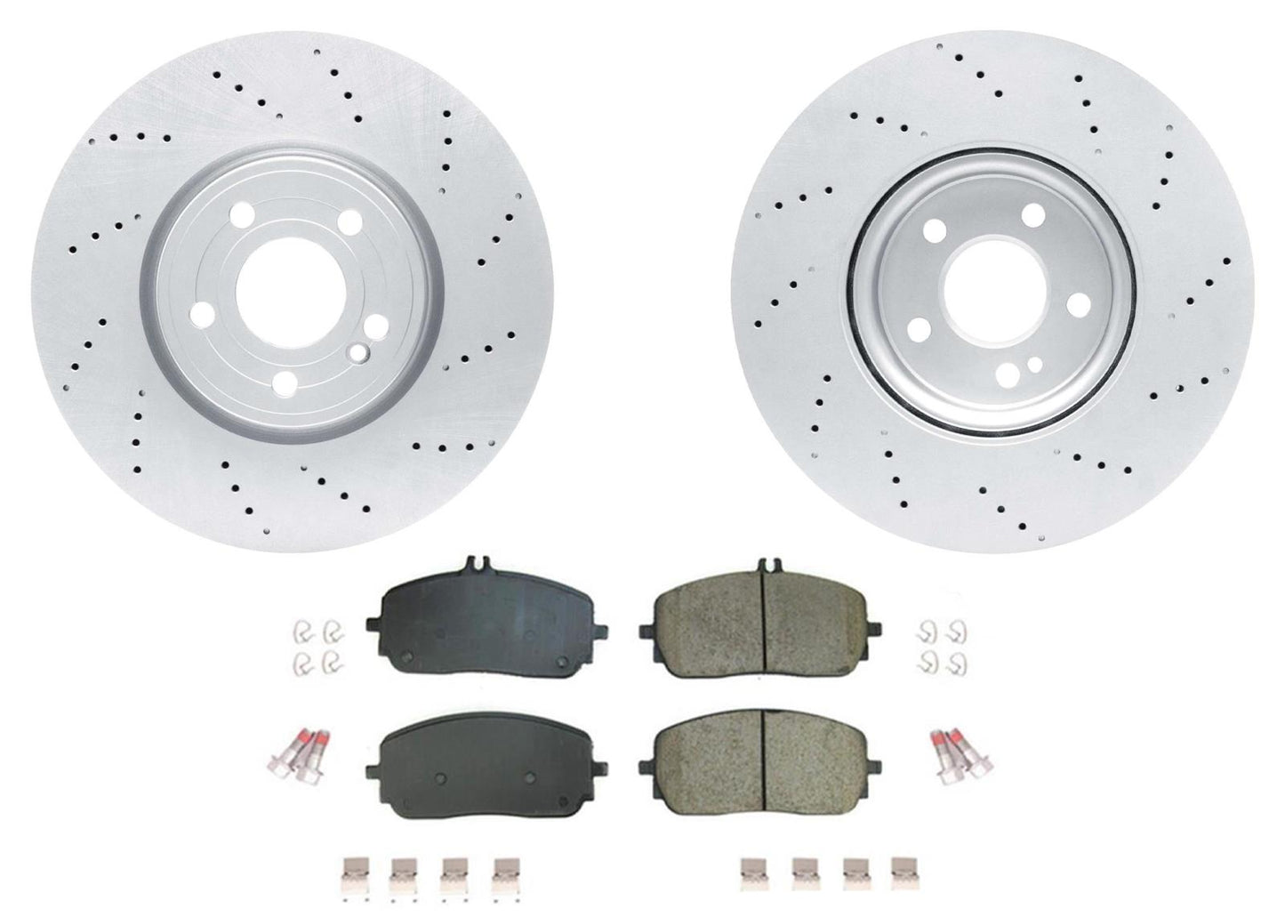 330MM Front Drilled Coated Brake Rotors & EPS Brake Pads For A220 19-22 W/ AMG