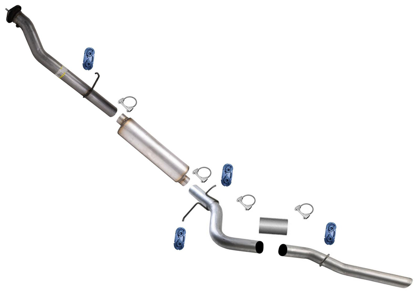 Muffler Tail Pipe For Chevrolet Silverado 2500HD 6.0L 18 2019 W 158.1" Wheelbase
