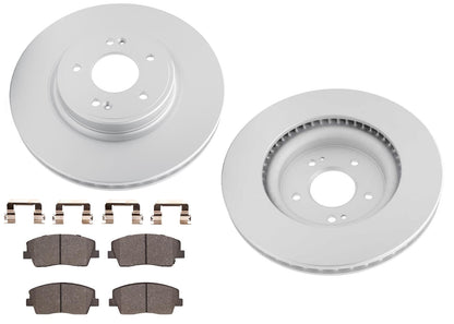 Front Coated Brake Disc Rotors & Pads For Genesis G70 2019-2023 2.0L Automatic