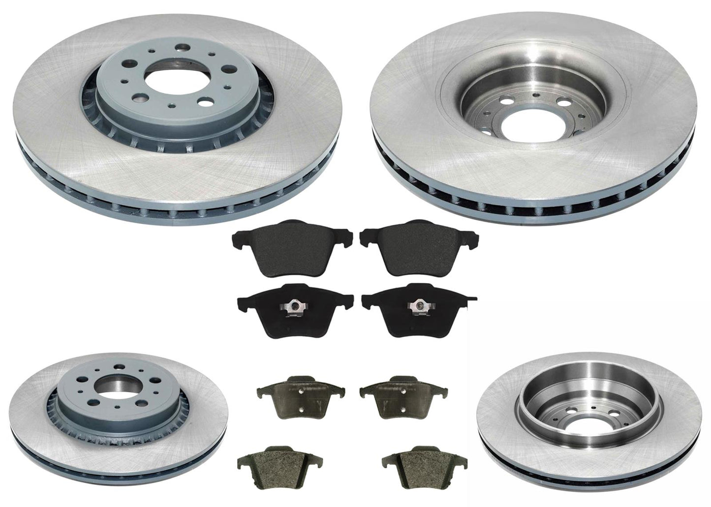336MM Front & 308MM Rear Coated Brake Rotors & EPS Brake Pads For XC90 03-14