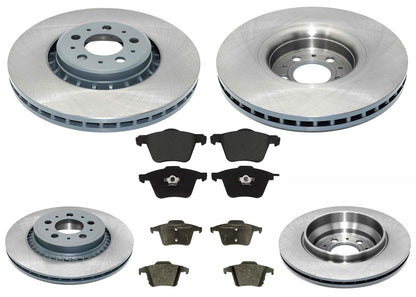 336MM Front & 308MM Rear Coated Brake Rotors & EPS Brake Pads For XC90 03-14