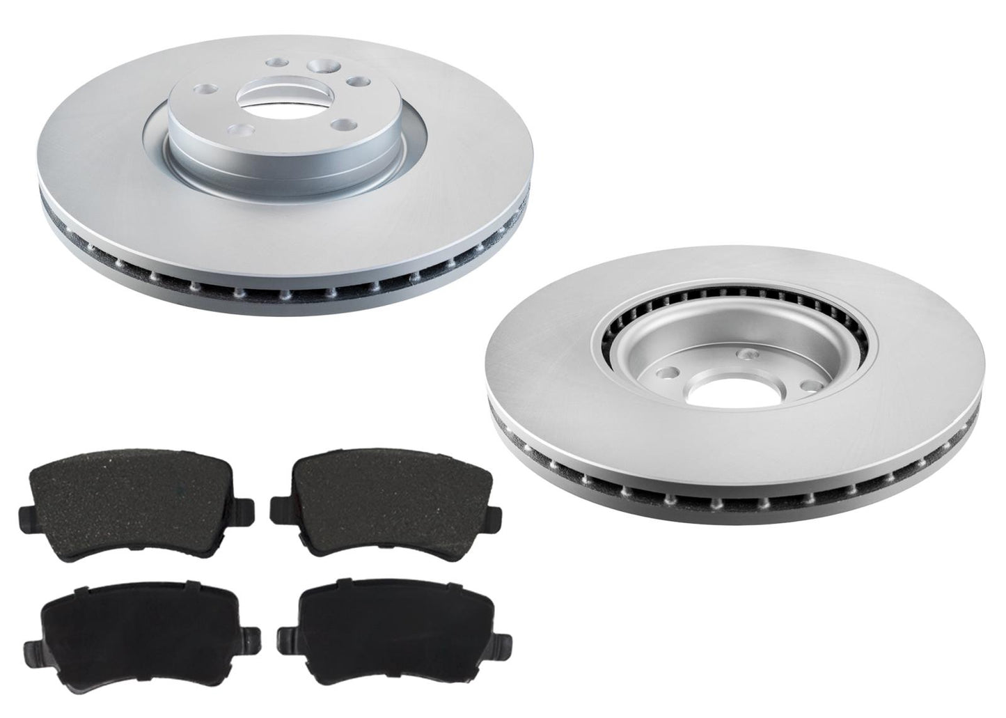 Front Brake Rotors & EPS Brake Pads For XC60 2016 2017 W/ Single Piston Caliper