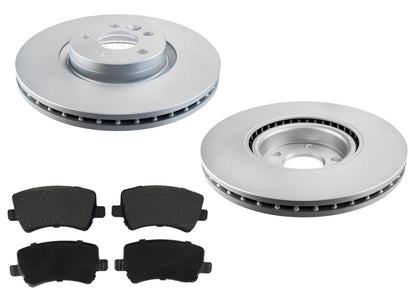 Front Brake Rotors & EPS Brake Pads For XC60 2016 2017 W/ Single Piston Caliper