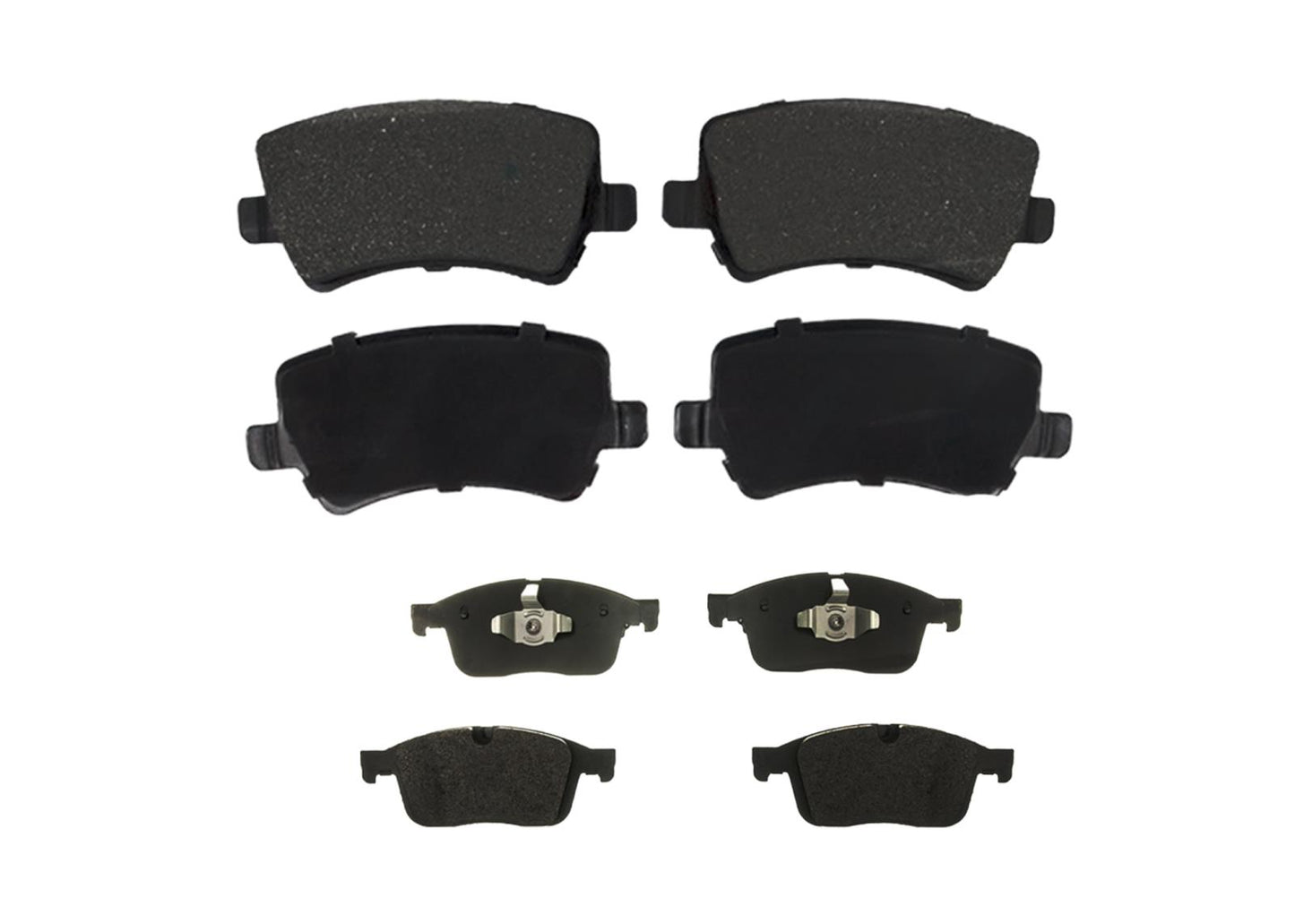 Front & Rear Rotors & EPS Brake Pads For XC60 16-17 W/ Single Piston Caliper