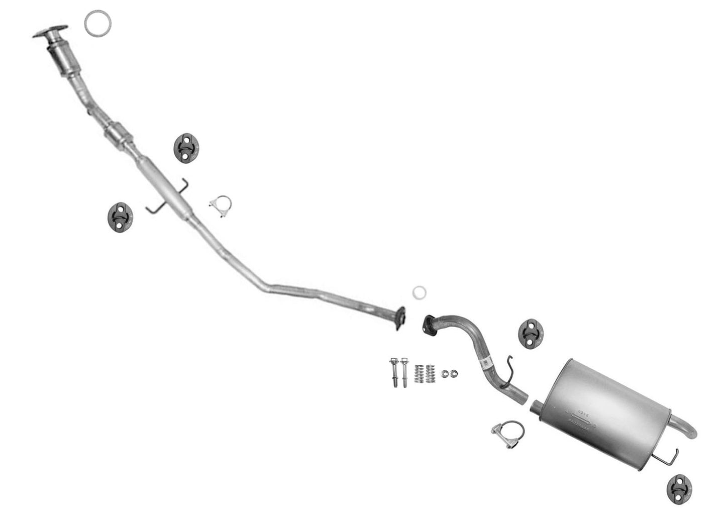 Catalytic Converter Resonator Muffler Assembly For Toyota Corolla 2009-2013 1.8L