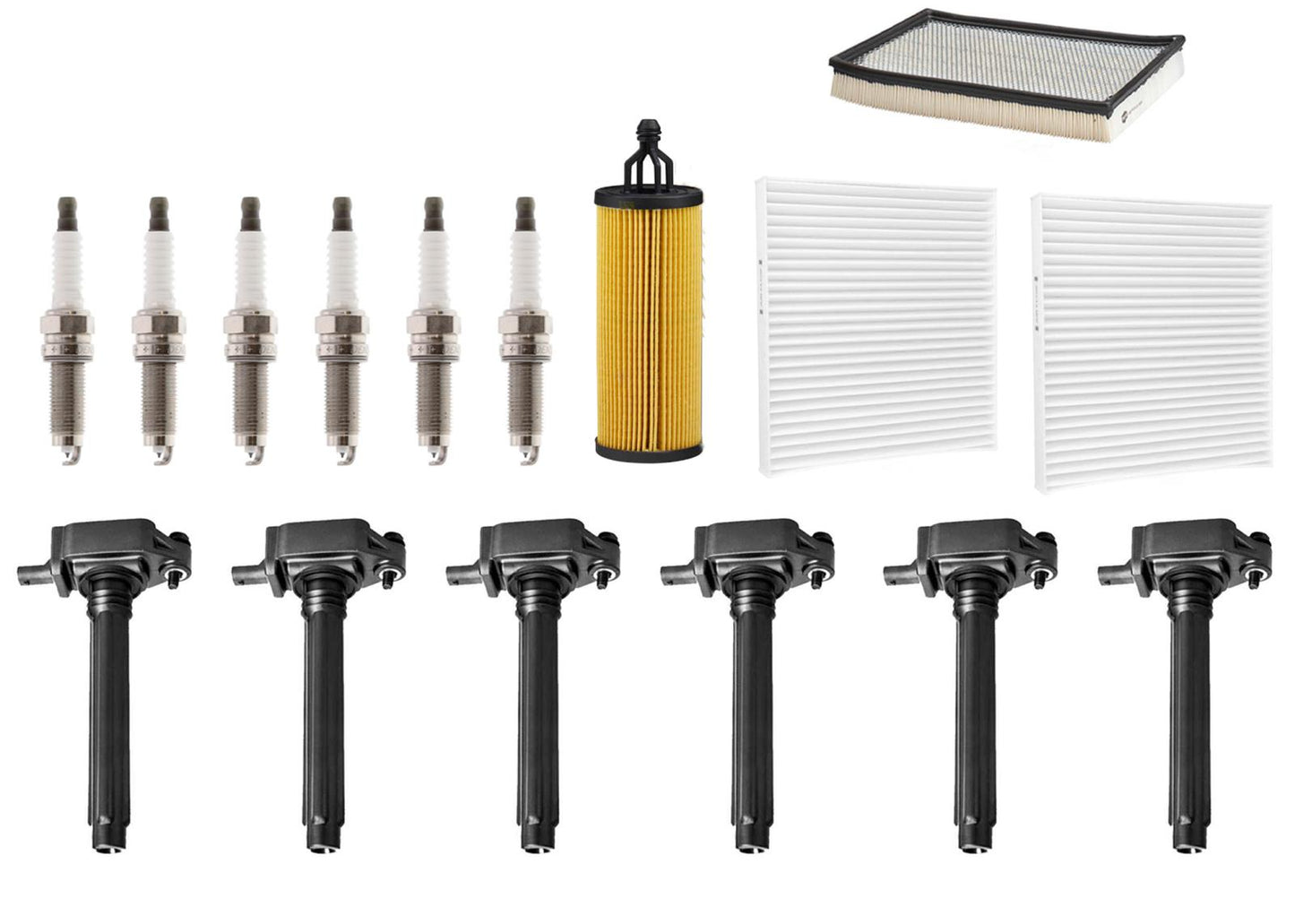 DIrect Ignition Coils Spark Plug Tune Up Kit For RAM 1500 2014 2015 2018 3.6L