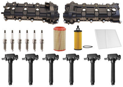 Valve Covers Ignition Coils Spark Plug Kit For Promaster 1500 2014-2021 3.6L