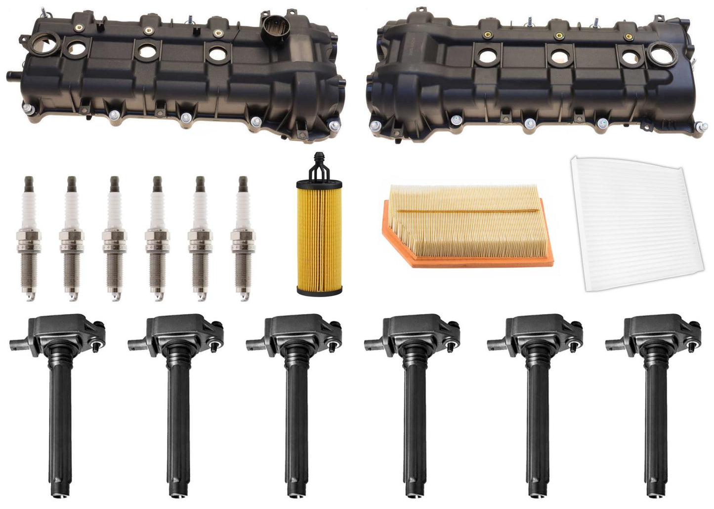 Valve Covers Ignition Coils Spark Plug Kit For Jeep Cherokee 2014 15 2018 3.2L