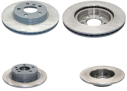 Front & Rear GEO Coated Brake Rotors & EPS Brake Pads For BMW i3 2014 2020 2021