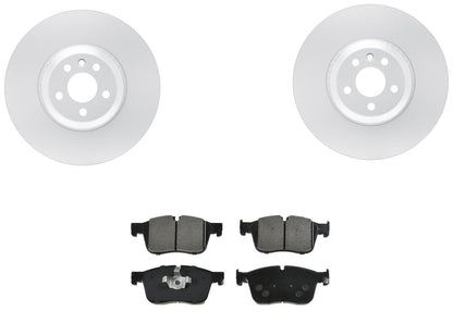 350MM Front & Rear Coated Brake Rotors & EPS Brake Pads For Jaguar I-Pace 21-24