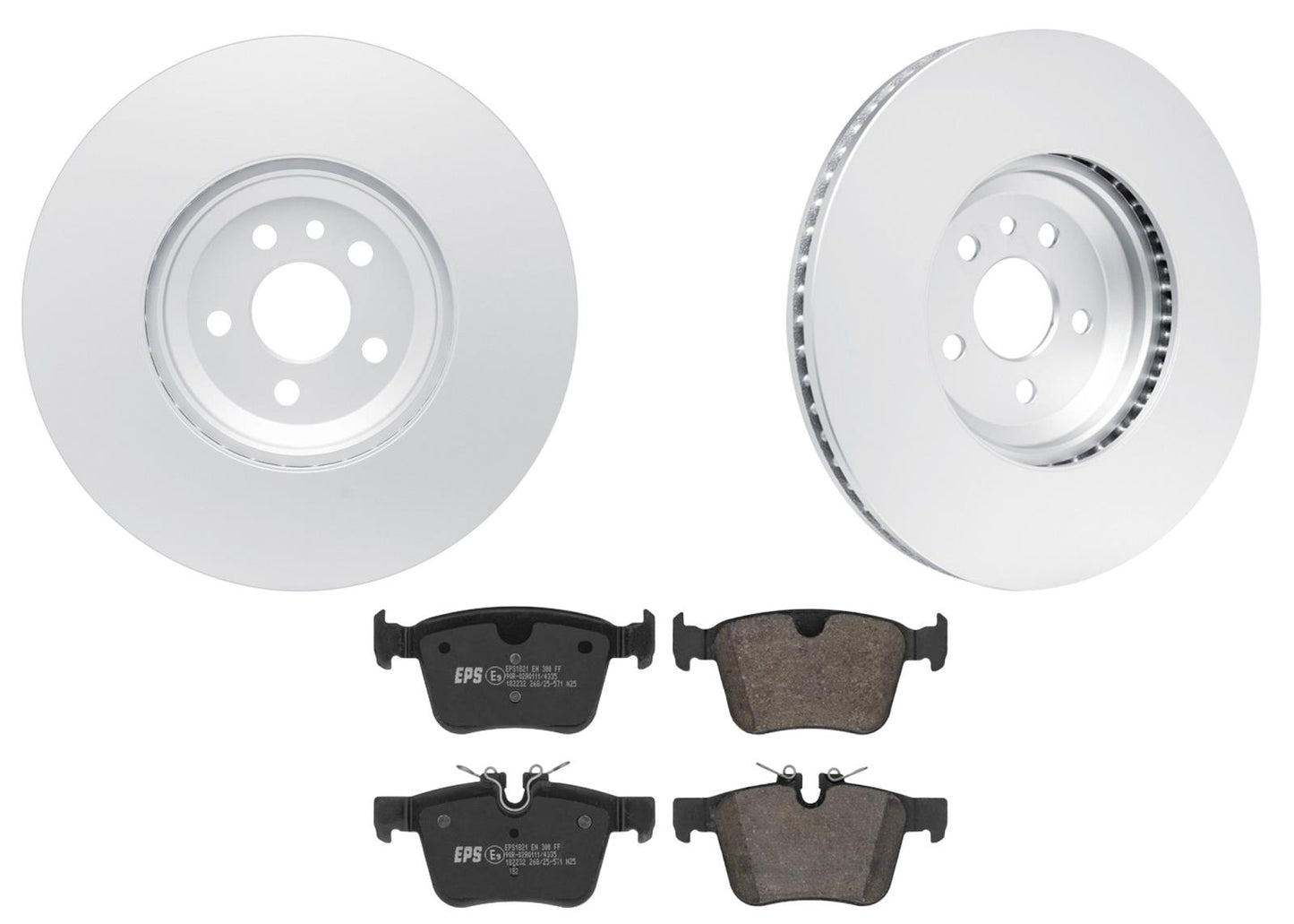 350MM Front & Rear Coated Brake Rotors & EPS Brake Pads For Jaguar I-Pace 21-24