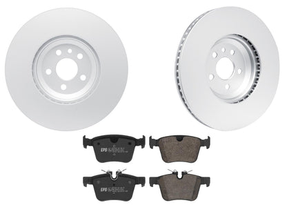 350MM Front & Rear Coated Brake Rotors & EPS Brake Pads For Jaguar I-Pace 21-24
