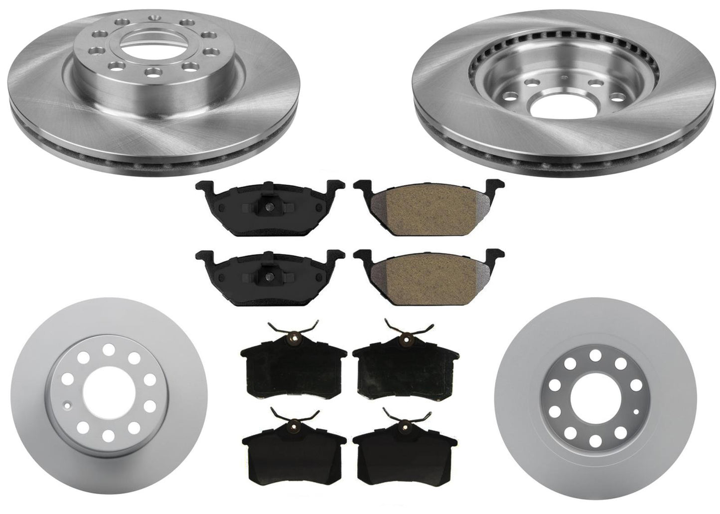 Front & Rear Brake Rotors & EPS Brake Pads For Jetta S 2011 2012 2013 2014 2017