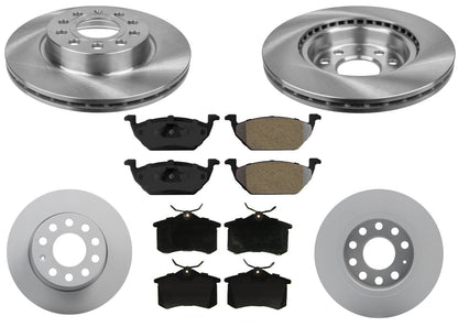 Front & Rear Brake Rotors & EPS Brake Pads For Jetta S 2011 2012 2013 2014 2017