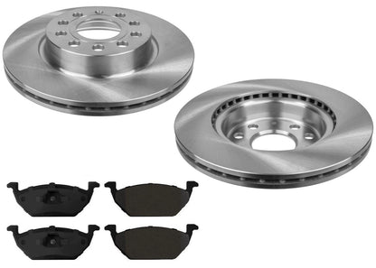 Front Brake Rotors & EPS Brake Pads For Volkswagen Jetta S 2011 2012 2013 2017