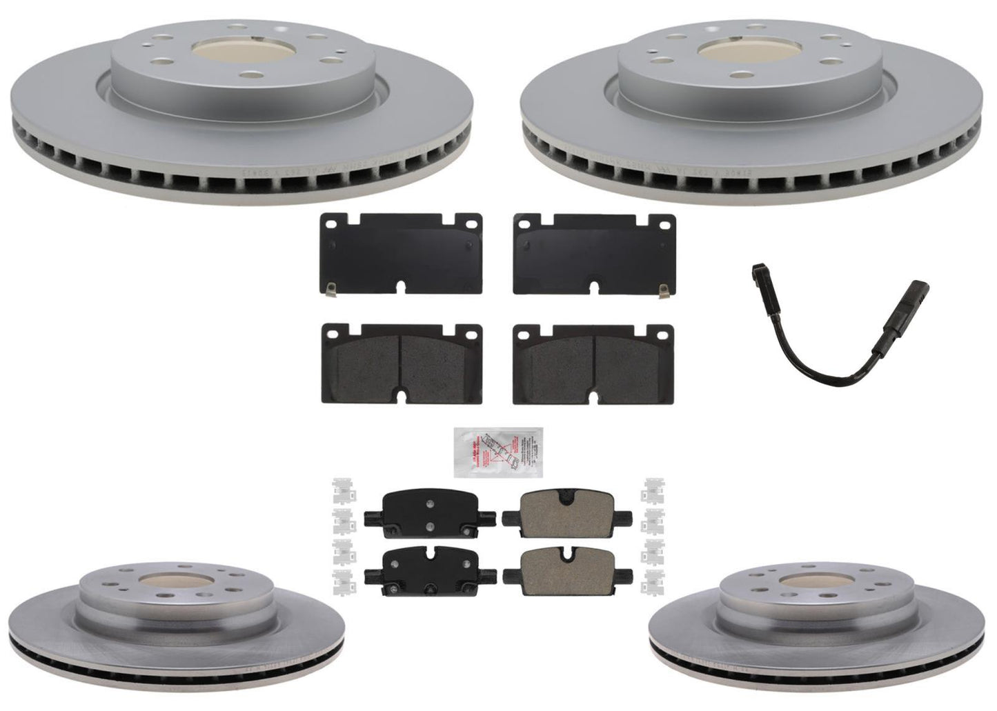 F&R Coated Disc Brake Rotors Brake Pads for Chevrolet Colorado 2023 2024 2025