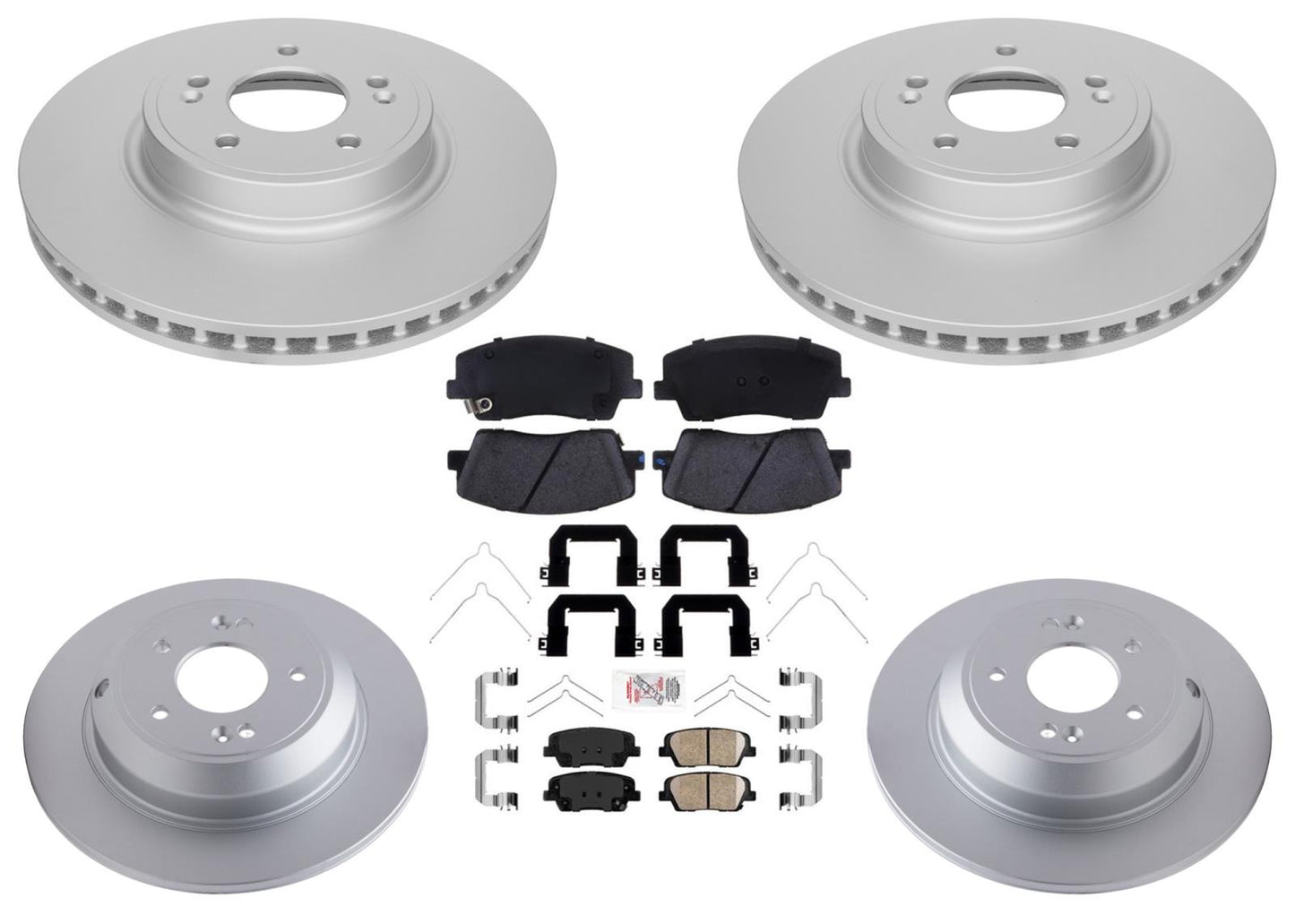 Coated Brake Disc Rotors Brake Pad Set for G70 Genesis 2019-2023 2.0L Automatic